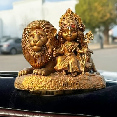 BAAL DURGA MAA WITH LION β CAR DASHBOARD IDOL