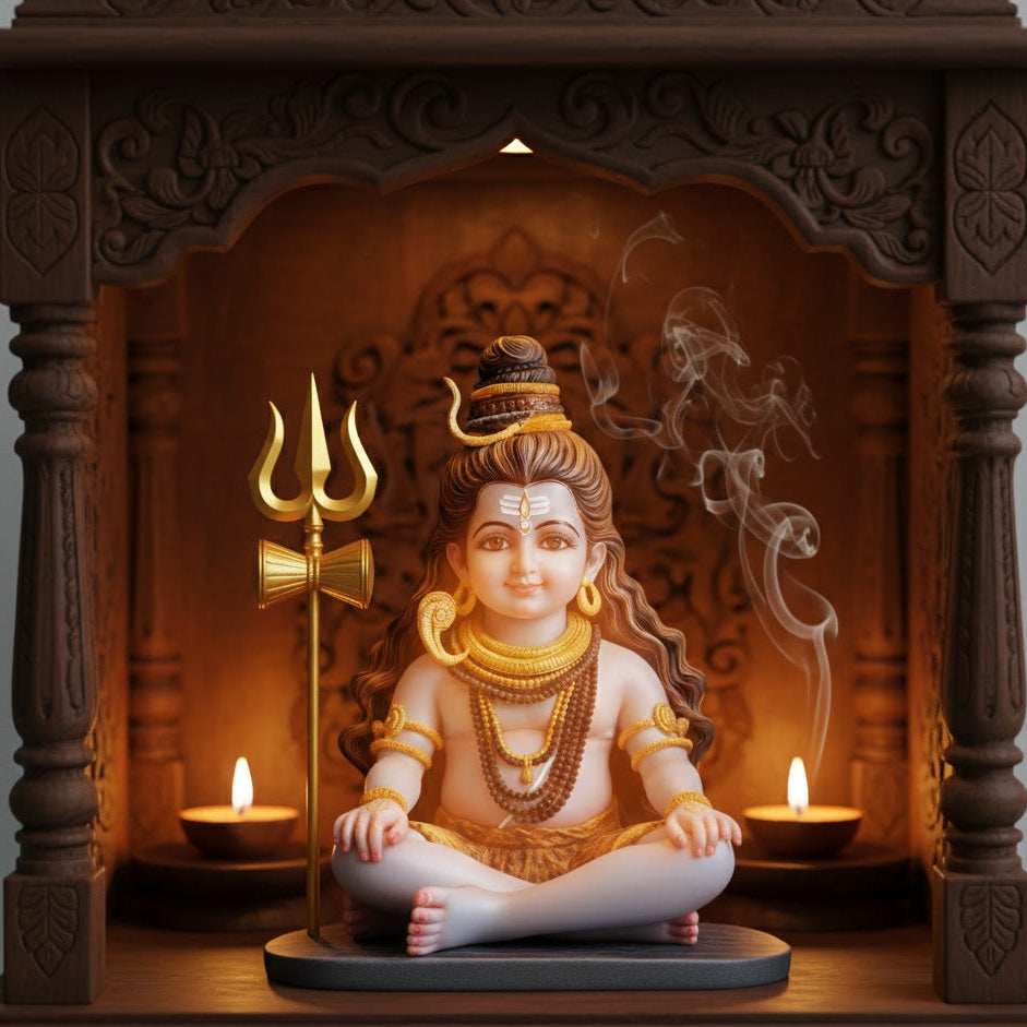 Sitting Bal Shiva Idol