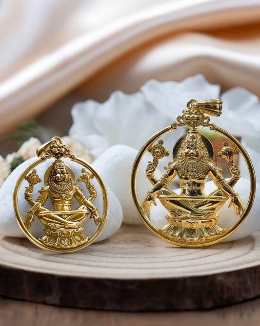 Gold Plated Yoga Narasimha Pendent