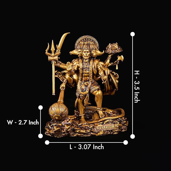Standing Panchmukhi Hanuman Murti for Car Dashboard