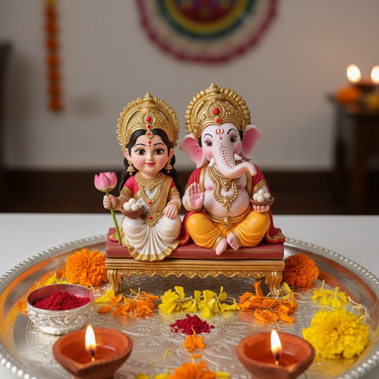 Bal Ganesha Lakshmi Idol