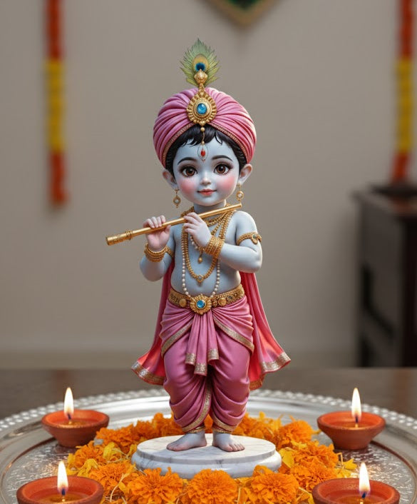 Bal Krishna With Flute Idol