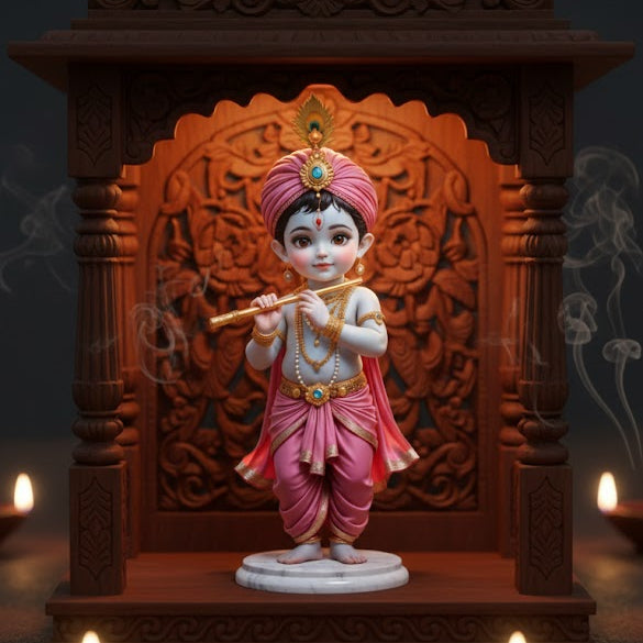 Bal Krishna With Flute Idol