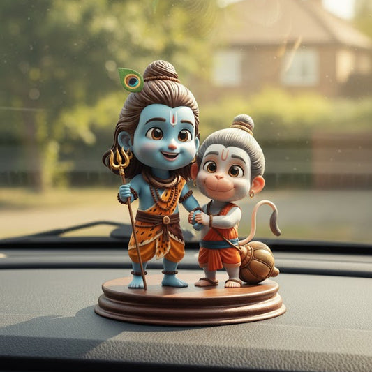 Bal Shiv With Hanuman Idol