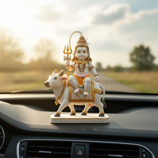 Bal Shiv With Nandi Idol