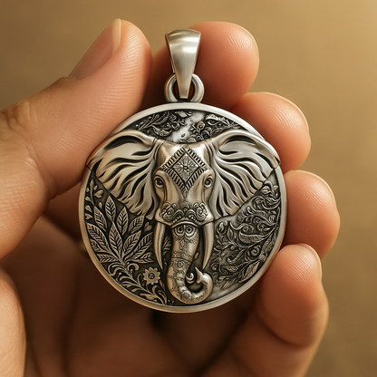 Elephant Carving Pendant