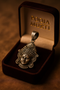 Goddess Durga Sterling Silver Pendant