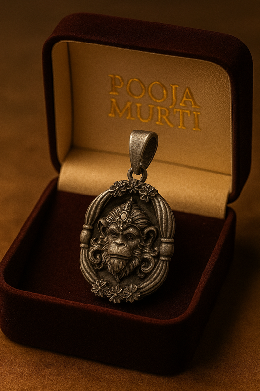Lord Hanuman Face Sterling Silver Pendant