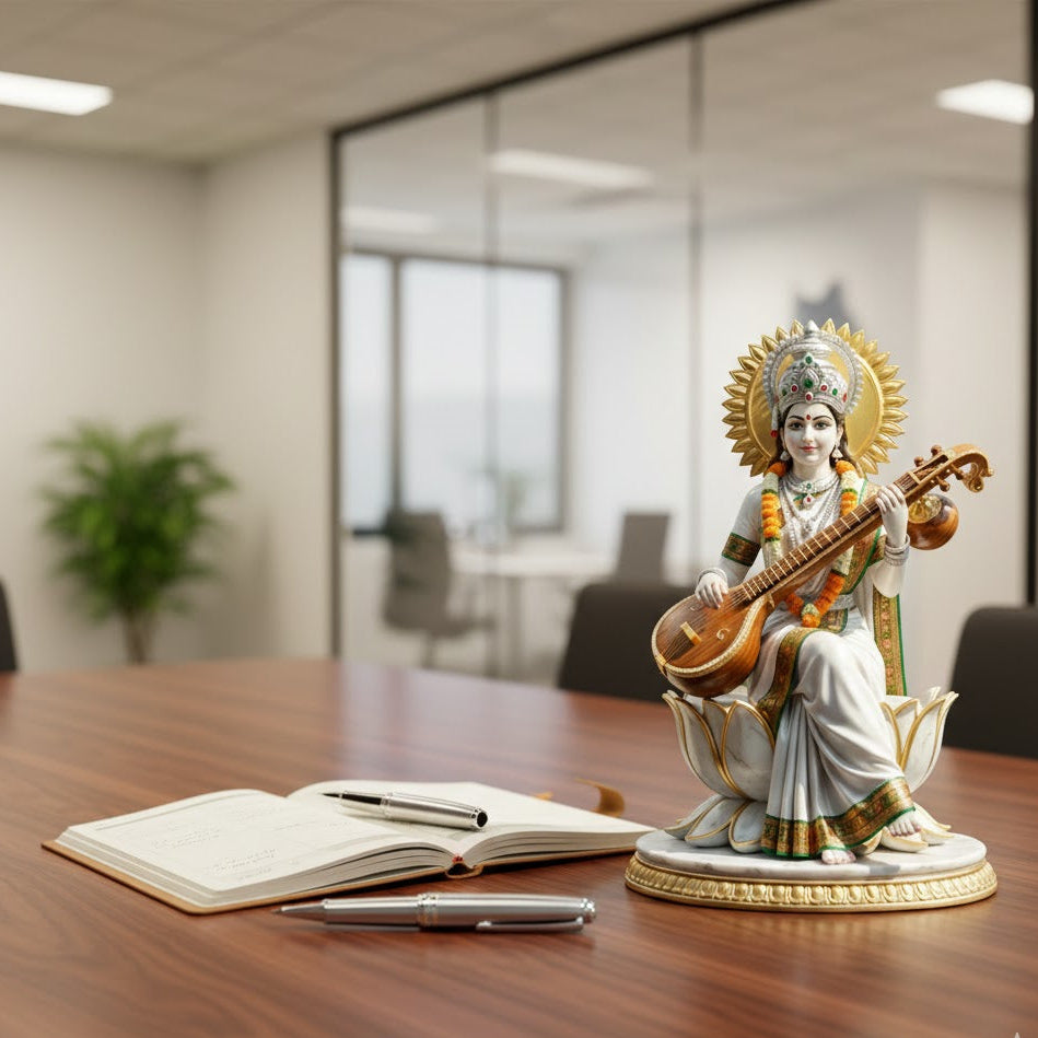 Divine Maa Saraswati Idol with Veena
