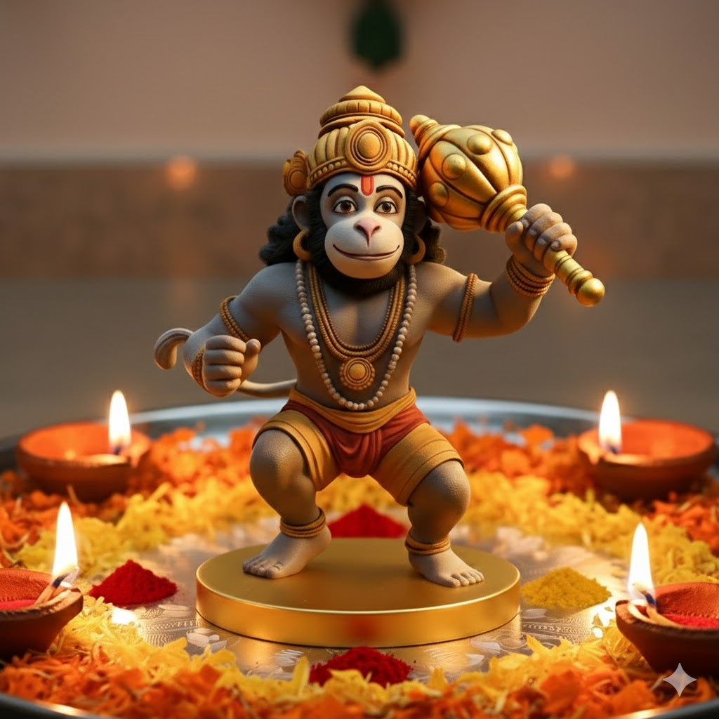 Lord Hanuman Idol With Gada