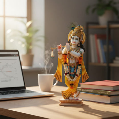 Lord Krishna with Flute Idol