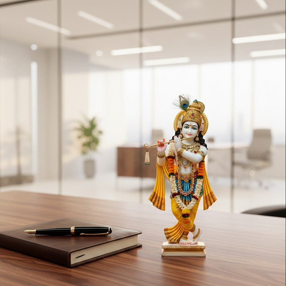 Lord Krishna with Flute Idol