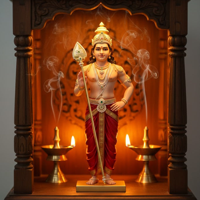 Lord Murugan Idol with Vel