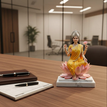 Maa Lakshmi Sitting on Lotus Idol