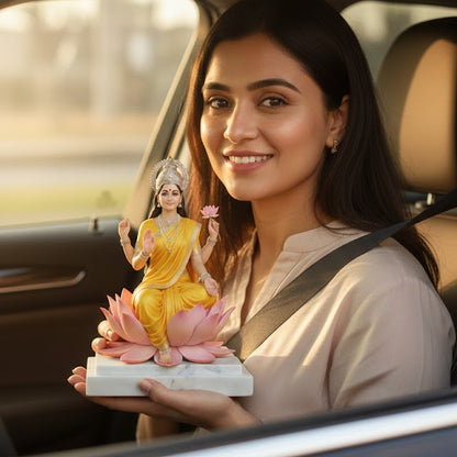 Maa Lakshmi Sitting on Lotus Idol