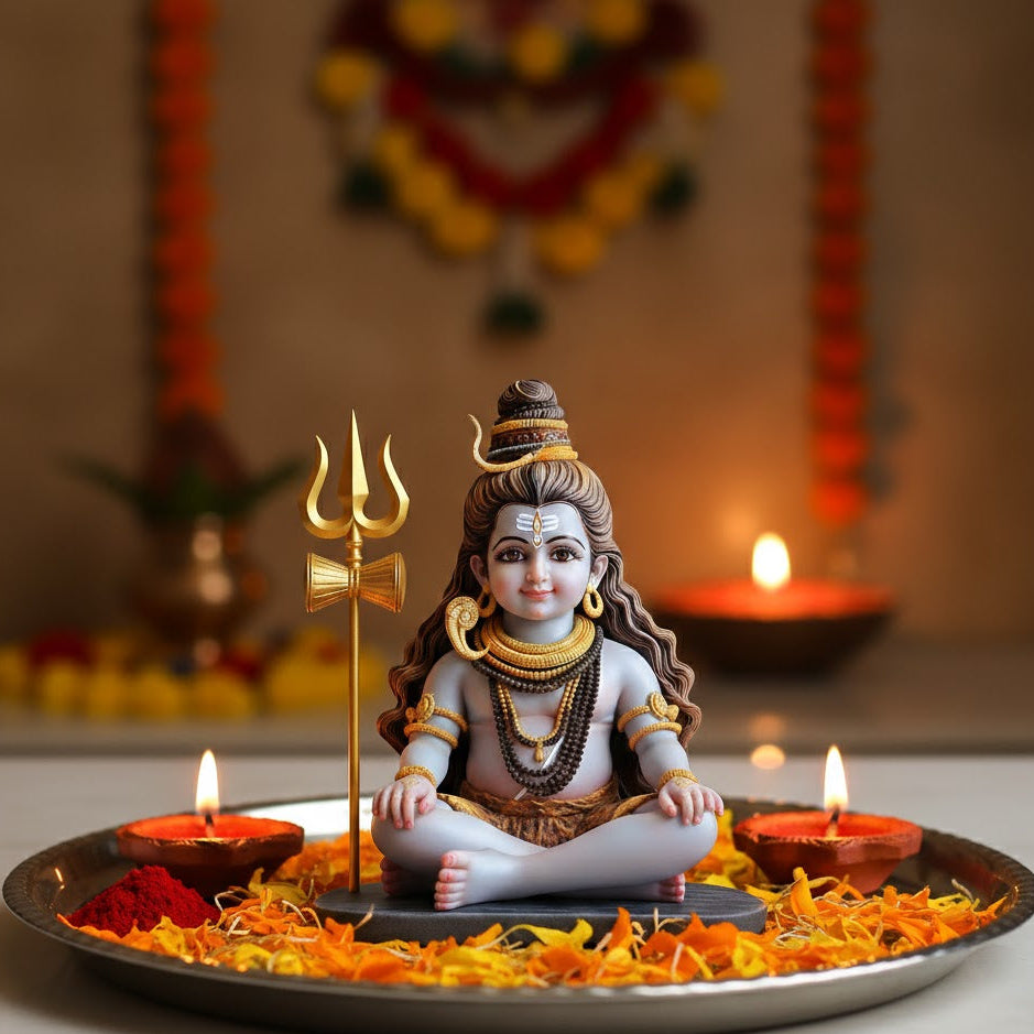 Sitting Bal Shiva Idol