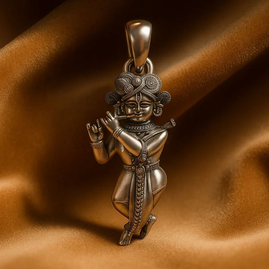 Silver Radha Raman Pendant