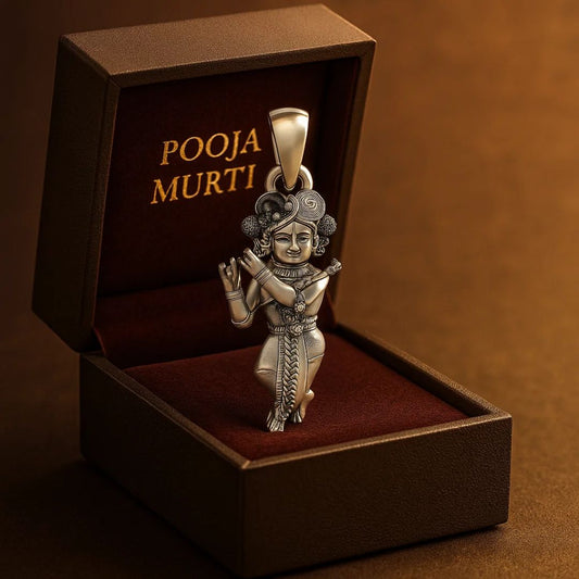 Silver Radha Raman Pendant